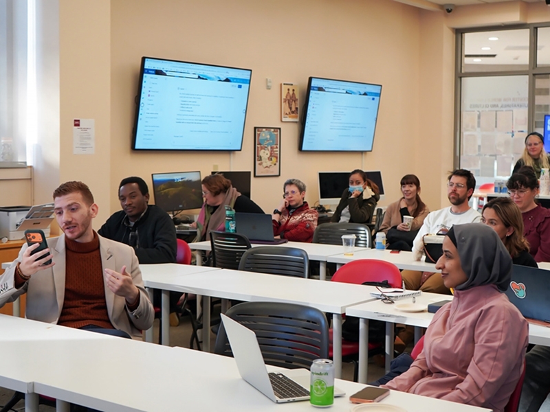 "Using AI in the Classroom" participants at the hands-on workshop held on December 4. "Using AI in the Classroom" participants at the hands-on workshop held on December 4.